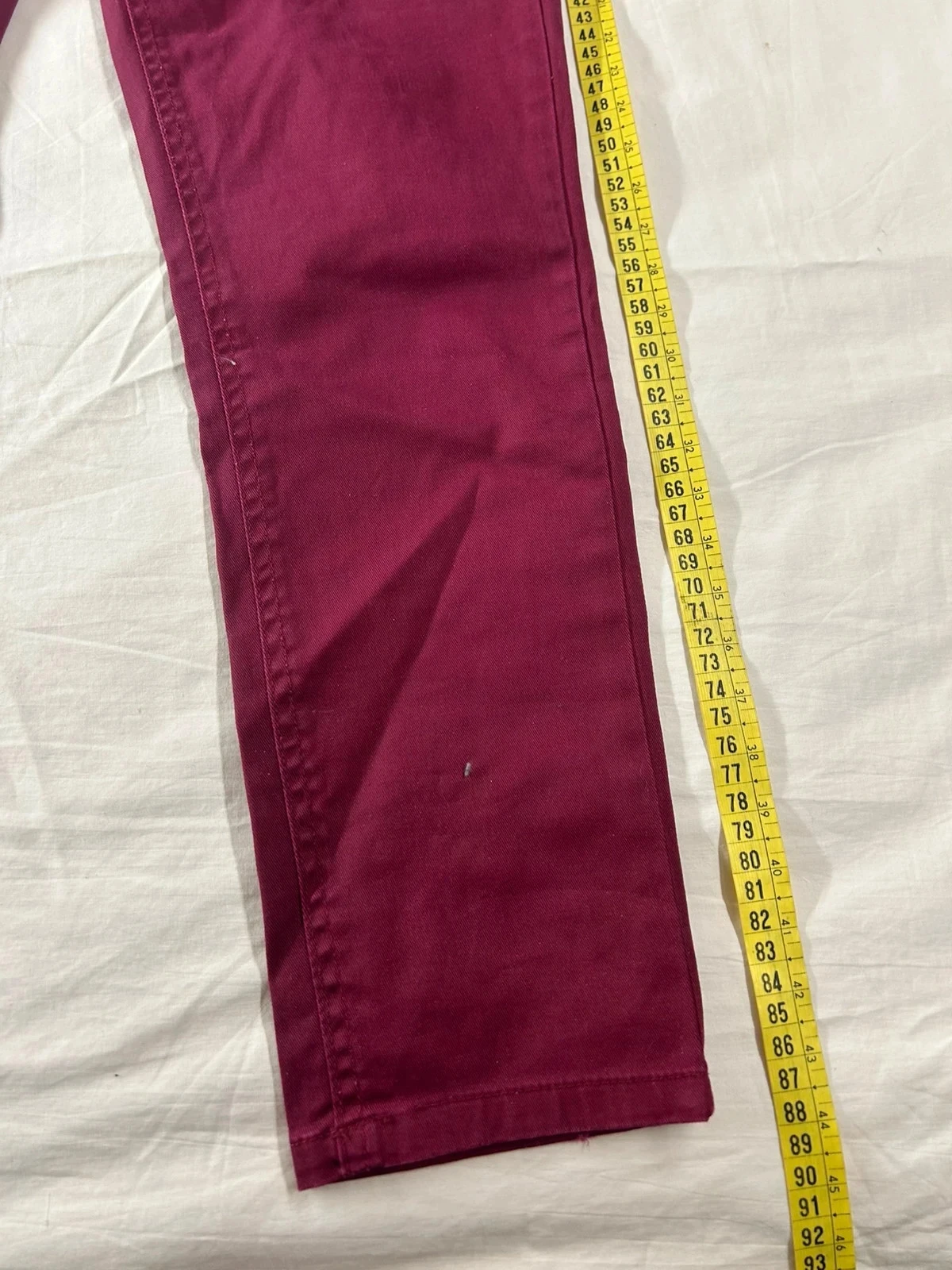 Jeans slim vermelho bordeaux in extenso – photo 4